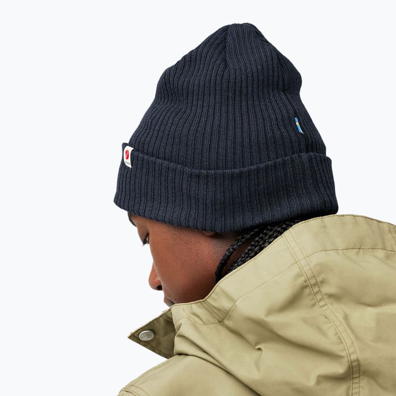 Žieminė kepurė Fjällräven Rib Hat dark navy 4