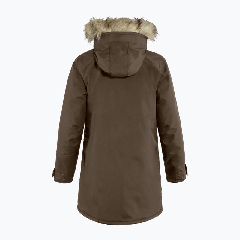 Moteriškas šiltas paltas Fjällräven Nuuk Parka tamsios ąžuolo spalvos 2