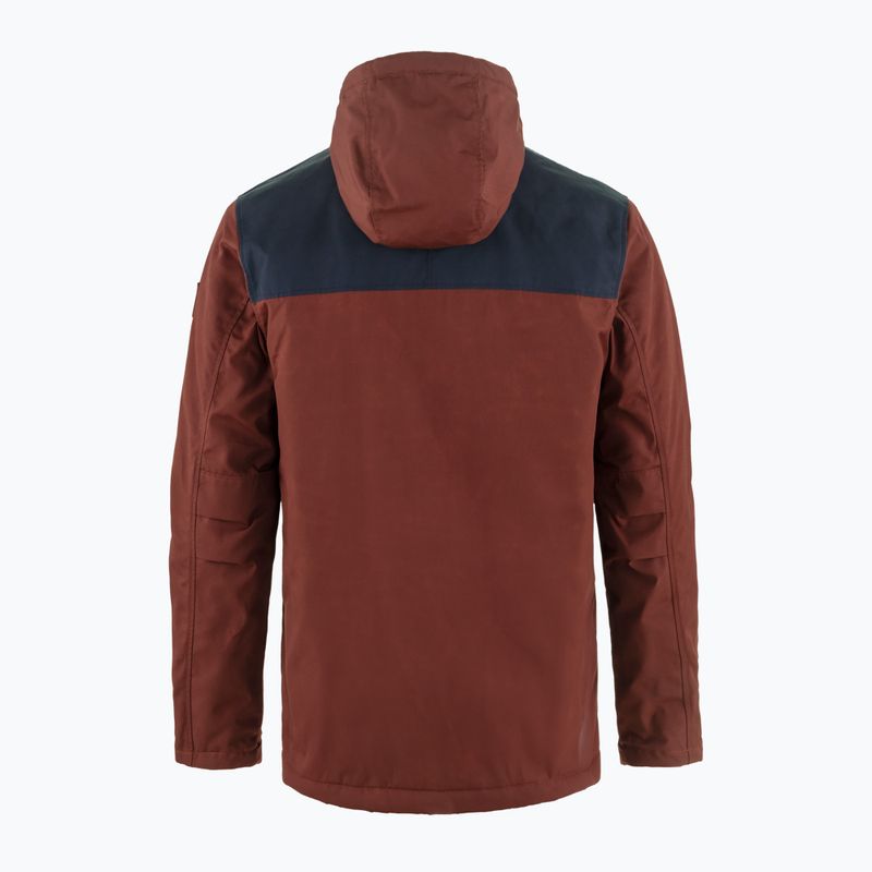 Vyriška vėjo nepraleidžianti striukė Fjällräven Greenland Winter maroon/dark navy 2