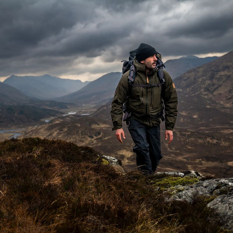 Vyriška vėjo nepraleidžianti striukė Fjällräven Keb GTX deep forest 3