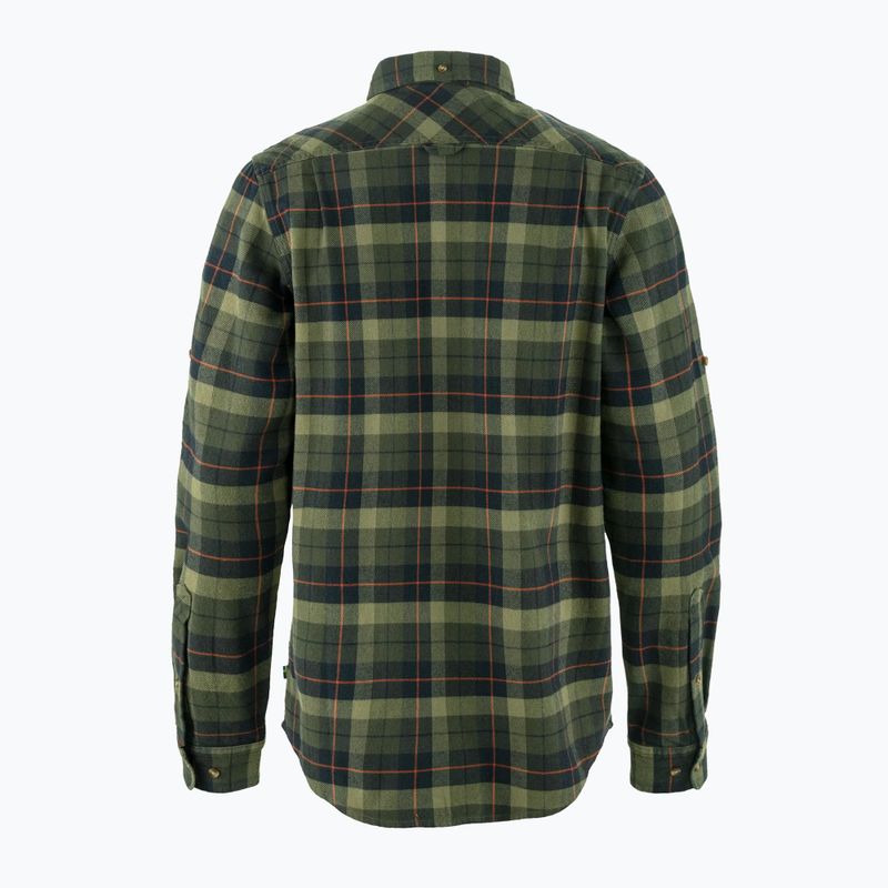 Vyriški marškiniai Fjällräven Singi Heavy Flannel black/deep forest 2