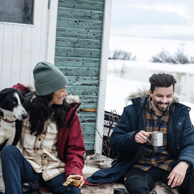 Vyriški marškiniai Fjällräven Singi Heavy Flannel black/deep forest 3