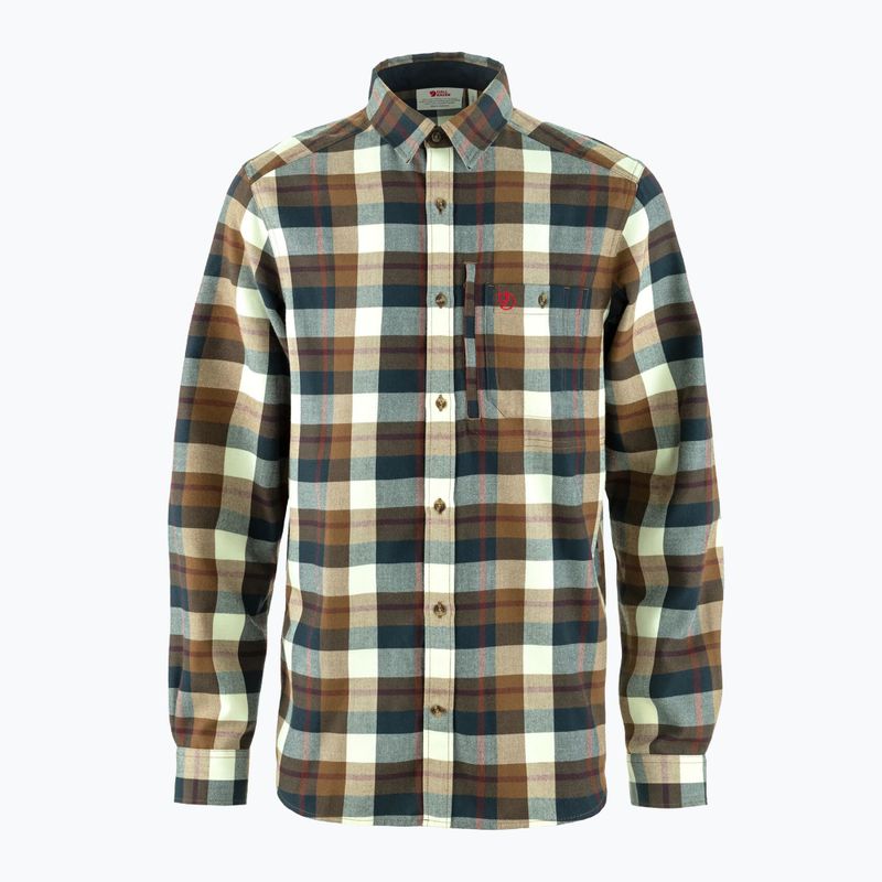 Vyriški marškiniai Fjällräven Fjällglim wood brown/maize yellow