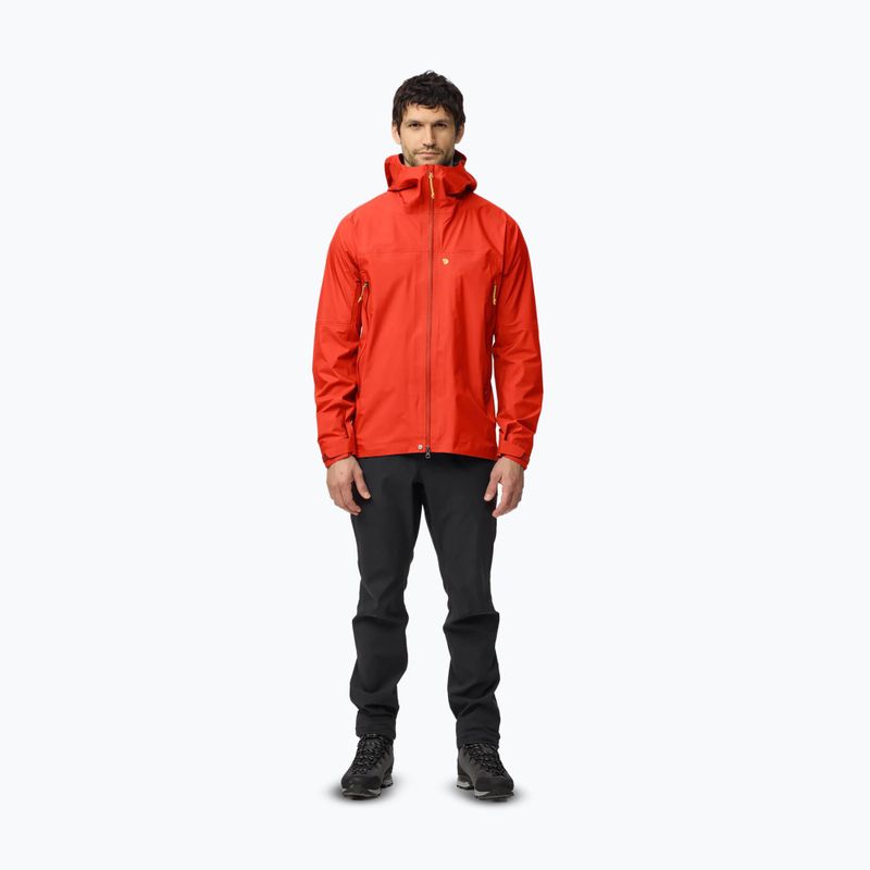 Vyriška softshell striukė Fjällräven Bergtagen GTX Lite flame orange 2