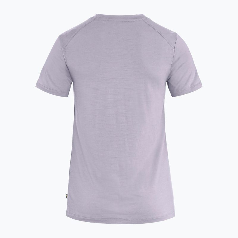 Moteriški marškinėliai Fjällräven Abisko Wool Fox lavender mist/ dark navy 2