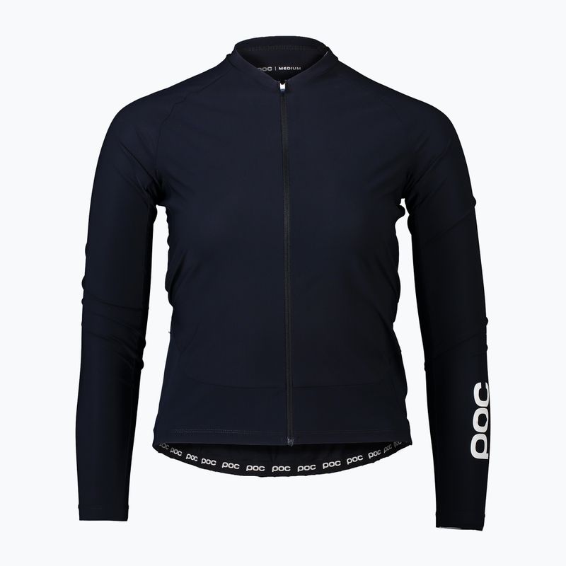 Moteriška dviratininkų apranga ilgomis rankovėmis POC Essential Road navy black