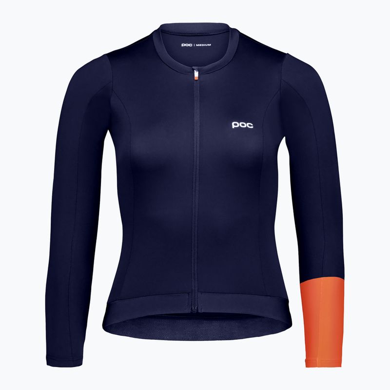 Moteriški dviračių marškinėliai ilgomis rankovėmis POC Cadence Jersey apatite navy 6