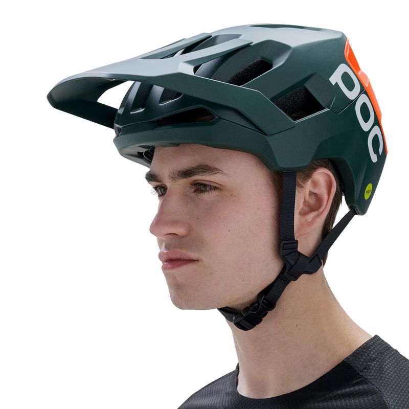 Dviračio šalmas POC Kortal Race Mips pargasite green matt/fluorescent orange matt 2