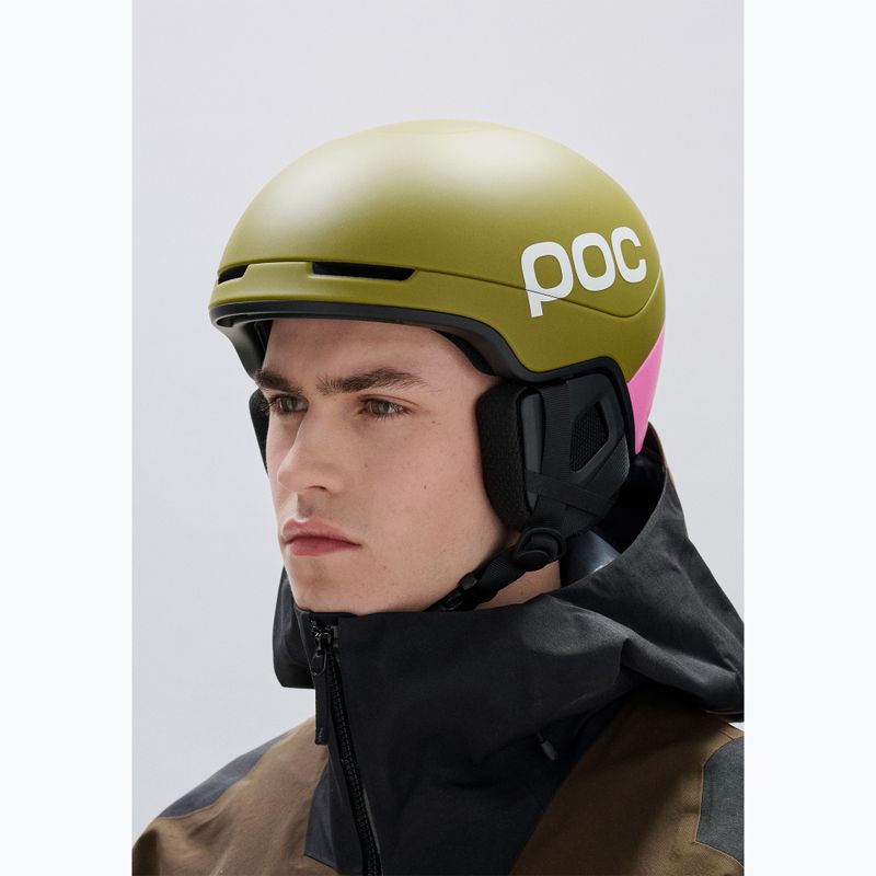 Snieglenčių šalmas POC Obex Contour olivine green matt/thulite pink matt 5