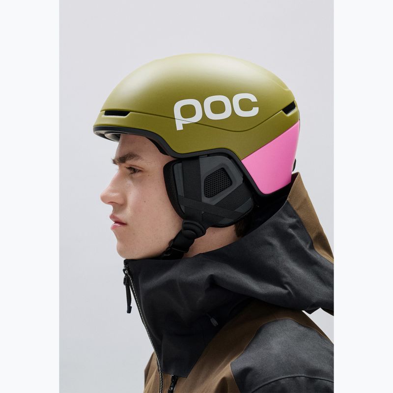 Snieglenčių šalmas POC Obex Contour olivine green matt/thulite pink matt 7