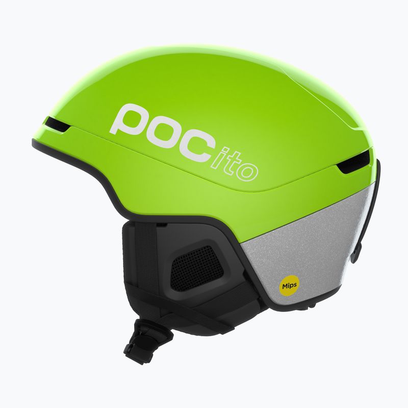 Vaikiškas slidinėjimo šalmas POC Pocito Obex MIPS Jr fluorescent yellow/green 2