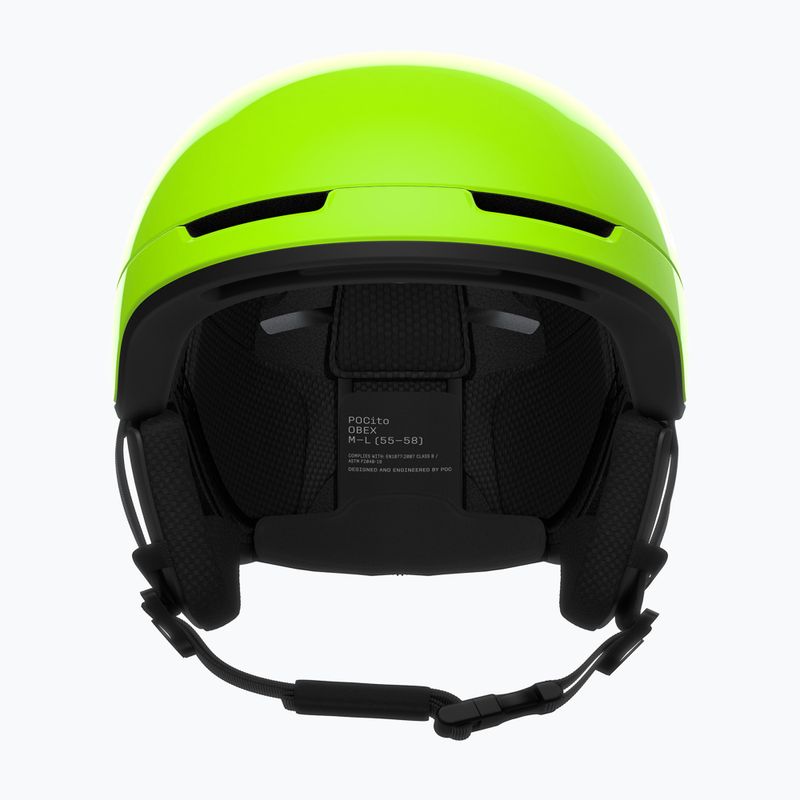 Vaikiškas slidinėjimo šalmas POC Pocito Obex MIPS Jr fluorescent yellow/green 3