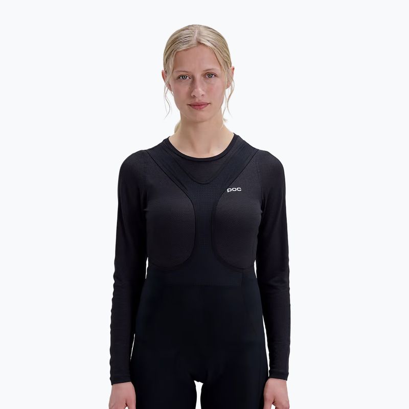 Moteriški dviračių marškinėliai ilgomis rankovėmis POC Layer Mid Jersey uranium black 3