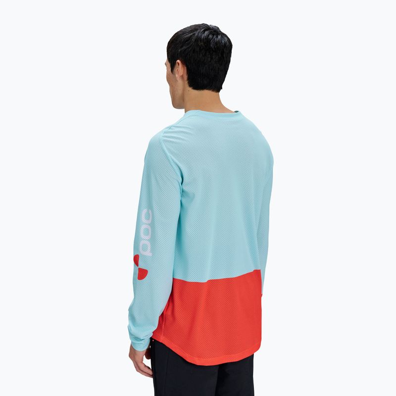 Vyriški dviračių marškinėliai ilgomis rankovėmis POC Motion Air Jersey lazurite blue/carnelian orange 2