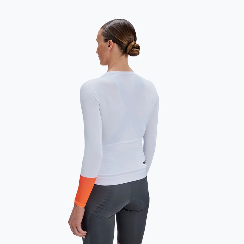 Moteriški dviračių marškinėliai ilgomis rankovėmis POC Cadence Jersey hydrogen white 2