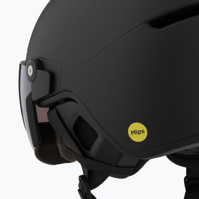 Slidinėjimo šalmas POC Obex Visor Uranium Black Matt/Clarity U/Partly Sunny/Silver 7