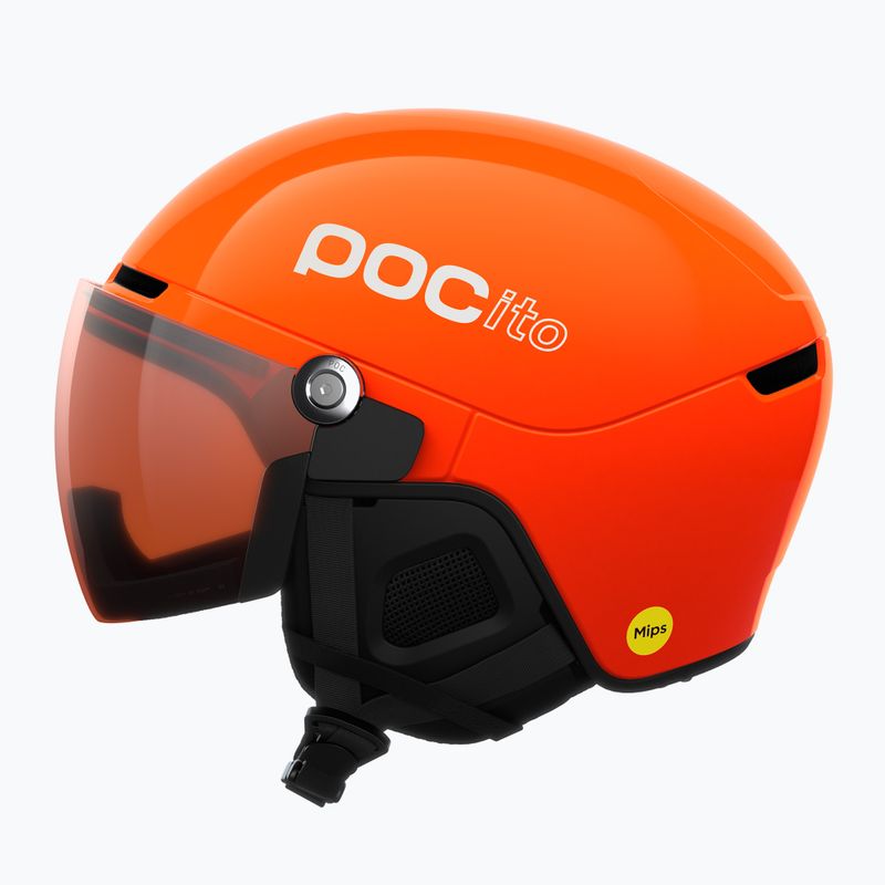 Vaikiškas slidinėjimo šalmas POC POCito Obex Visor S2 Jr fluorescent orange 2
