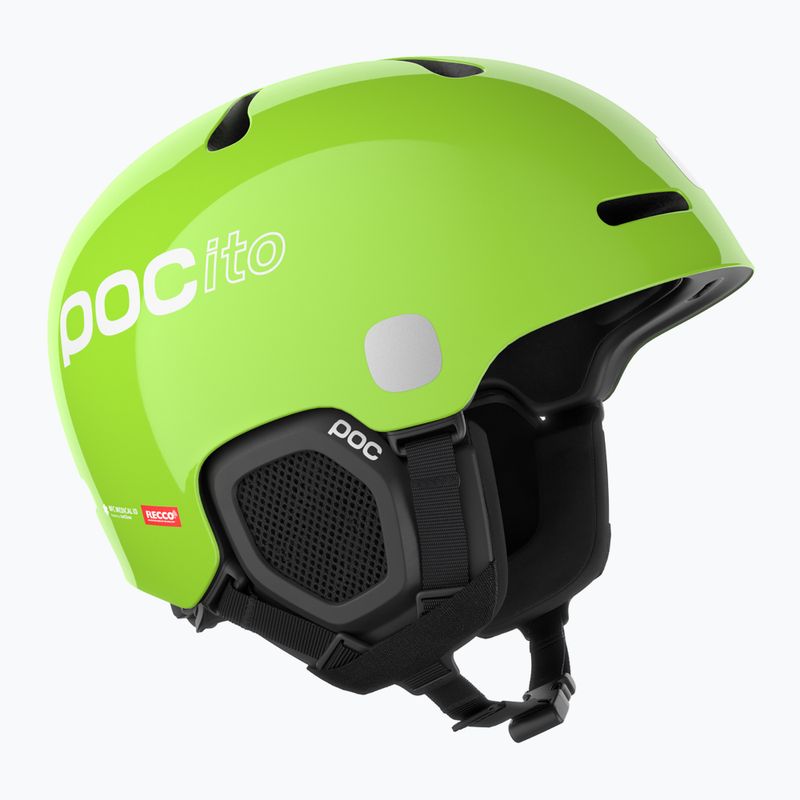 Vaikiškas slidinėjimo šalmas POC POCito Fornix MIPS fluorescent yellow/green
