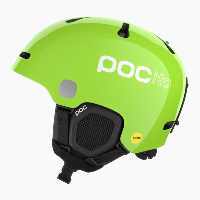 Vaikiškas slidinėjimo šalmas POC POCito Fornix MIPS fluorescent yellow/green 2