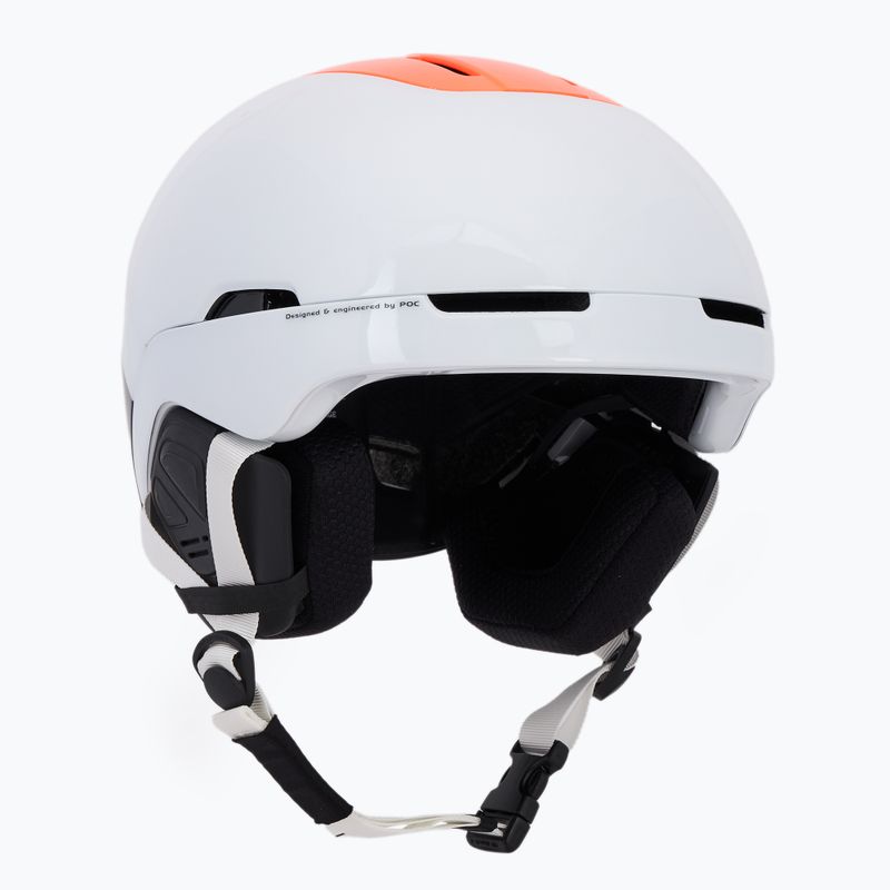 Slidinėjimo šalmas POC Obex Connect hydrogen white/fluorescent orange avip