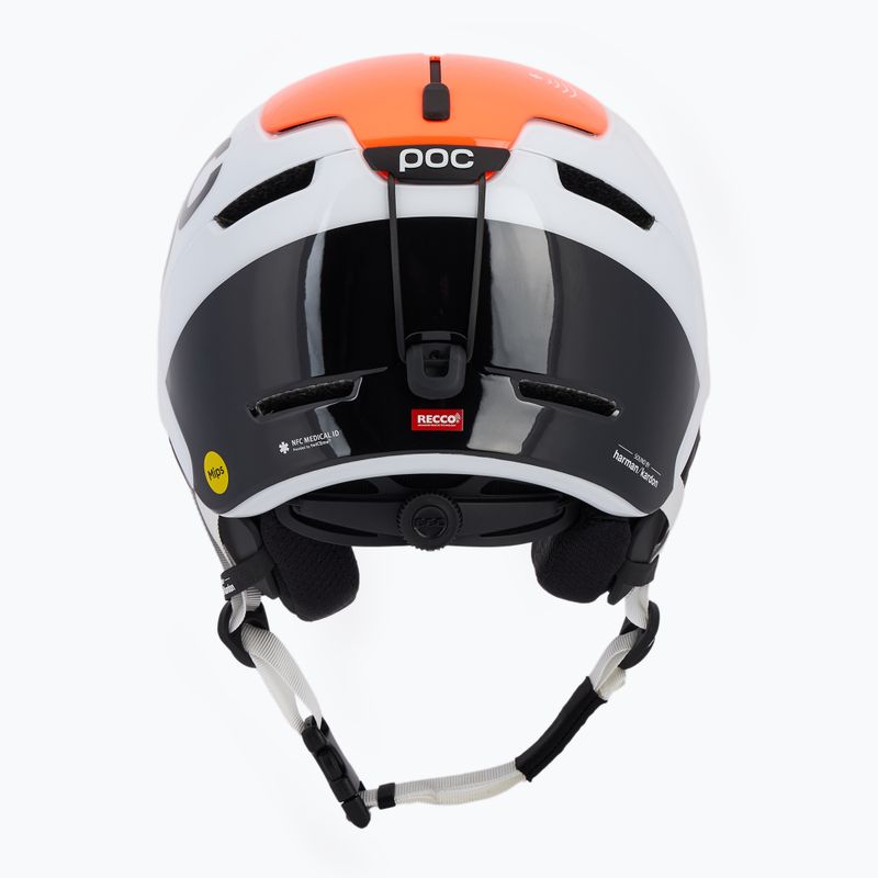 Slidinėjimo šalmas POC Obex Connect hydrogen white/fluorescent orange avip 3