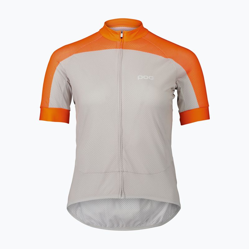 Moteriški dviračių marškinėliai POC Essential Road Logo zink orange/granite grey