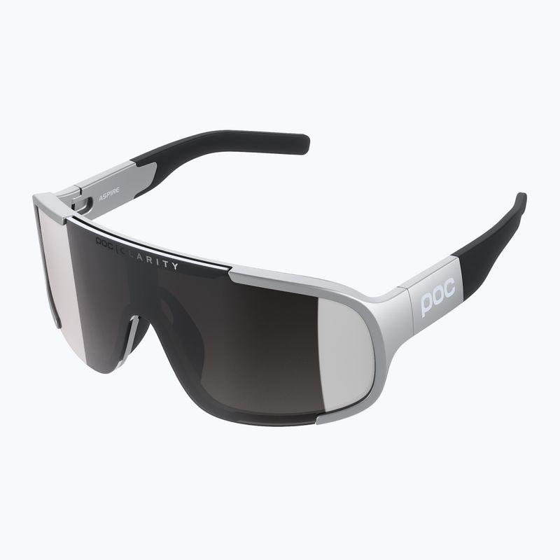 POC Aspire argentite silver/clarity define silver dviratininkų akiniai
