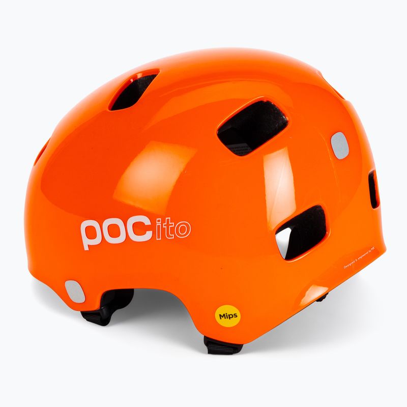 Vaikiškas dviratininko šalmas POC POCito Crane MIPS fluorescencinės oranžinės spalvos 3