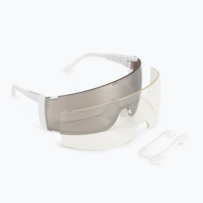 POC Propel hydrogen white/clarity road silver dviračių akiniai