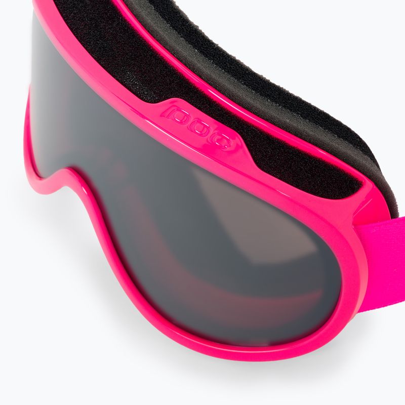 POC POCito Retina fluorescencinės rožinės spalvos / skaidrumo pocito vaikiški slidinėjimo akiniai 5