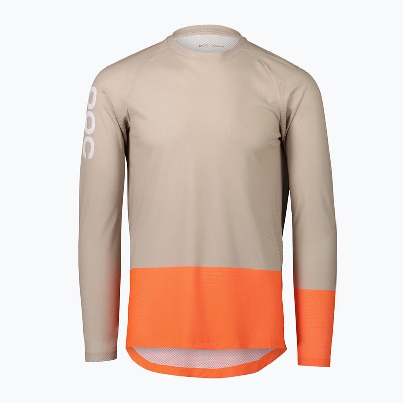 Vyriška POC MTB Pure light sandstone beige/zink orange dviratininkų ilgomis rankovėmis
