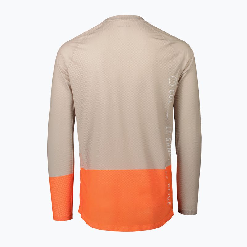 Vyriška POC MTB Pure light sandstone beige/zink orange dviratininkų ilgomis rankovėmis 2