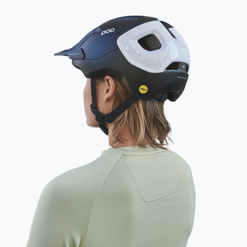 POC Axion Race MIPS dviratininko šalmas uranium black matt/hydrogen white 9