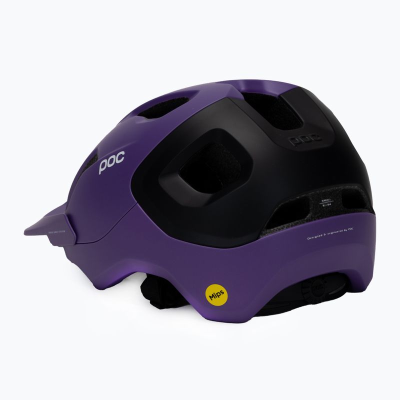 POC Axion Race MIPS dviratininko šalmas safyro violetinė/uraninė juoda metalinė/matinė 4