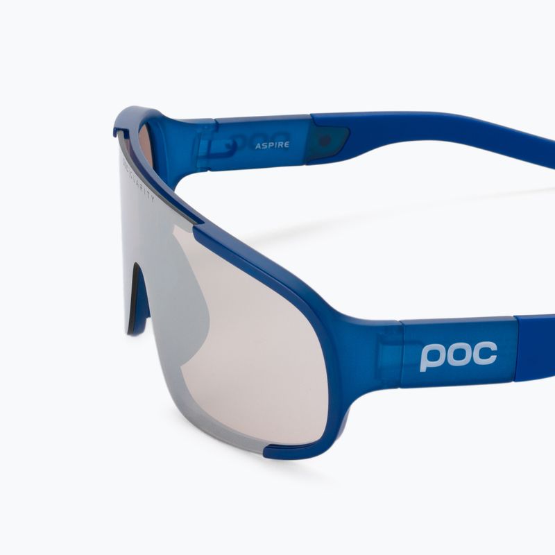 POC Aspire opal blue translucent/clarity trail silver dviračių akiniai 5