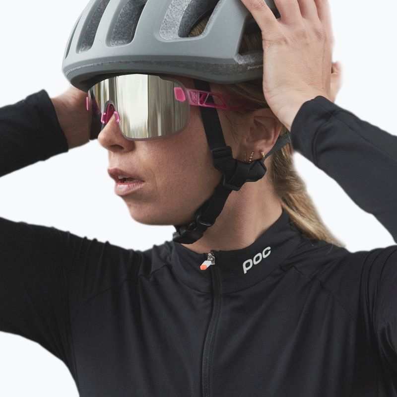 POC Elicit actinium pink peršviečiami / skaidrūs kelių sidabro spalvos dviračių akiniai 6