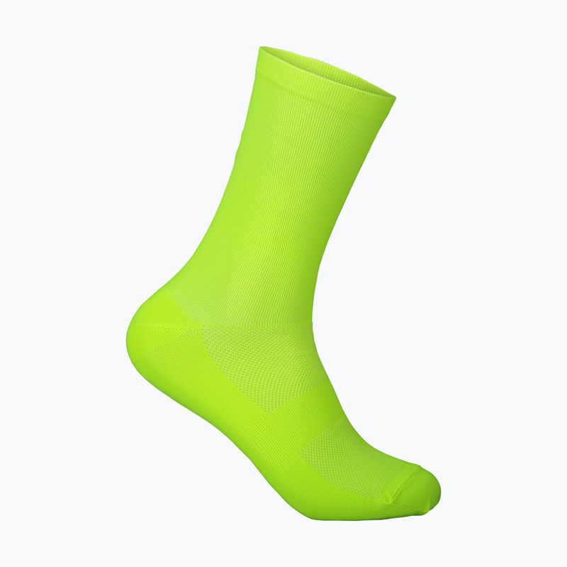 POC Fluo Sock Mid fluorescencinės geltonos/žalios spalvos dviratininko kojinės 5