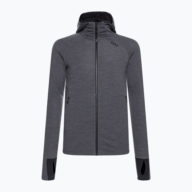 Vyriškas POC Merino Zip Hood trekkinginis džemperis sylvanite grey melange