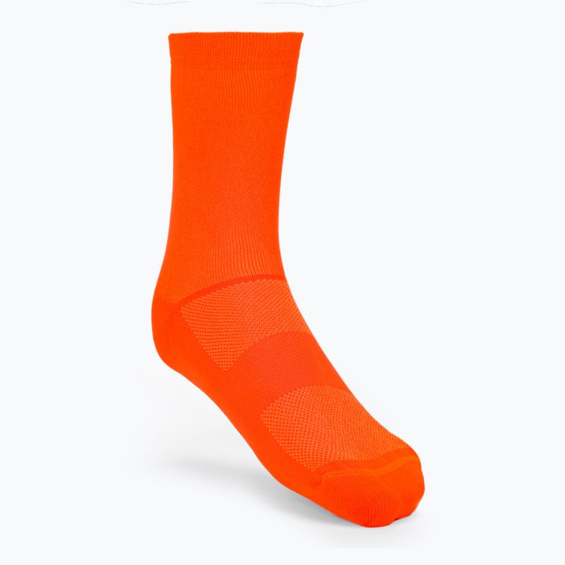 POC Fluo Mid fluorescencinės oranžinės dviratininkų kojinės