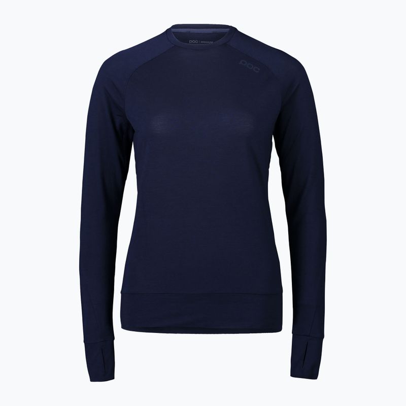 Moteriški marškinėliai ilgomis rankovėmis POC Light Merino turmaline navy
