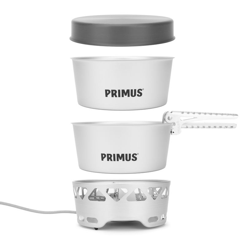 Primus Essential Stove sidabrinė kelioninė viryklė su puodais P351030