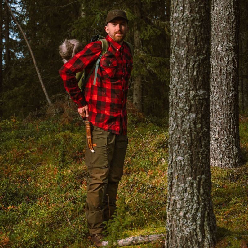 Vyriški marškiniai Pinewood Lumbo red/black 2