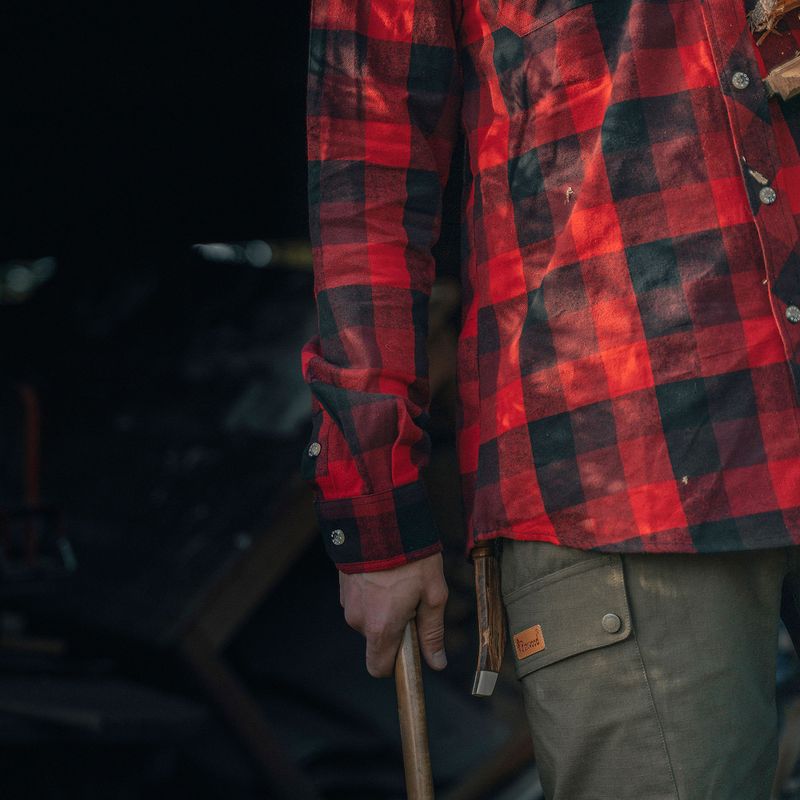 Vyriški marškiniai Pinewood Lumbo red/black 3