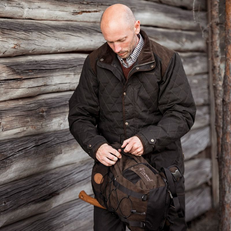"Pinewood Outdoor" 22 l zomšinė rudos spalvos turistinė kuprinė 8