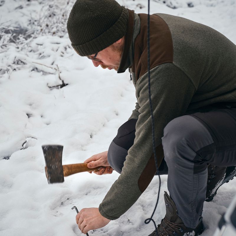 Vyriškas Pinewood Prestwick Exclusive alyvuogių melsvai rudos spalvos/melsvai rudos spalvos džemperis trekking 8