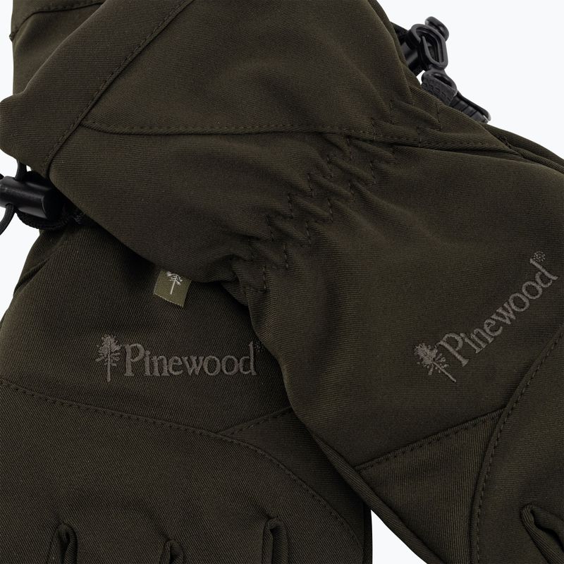 Vyriškos trekingo pirštinės Pinewood Padded 5-F d.green 5