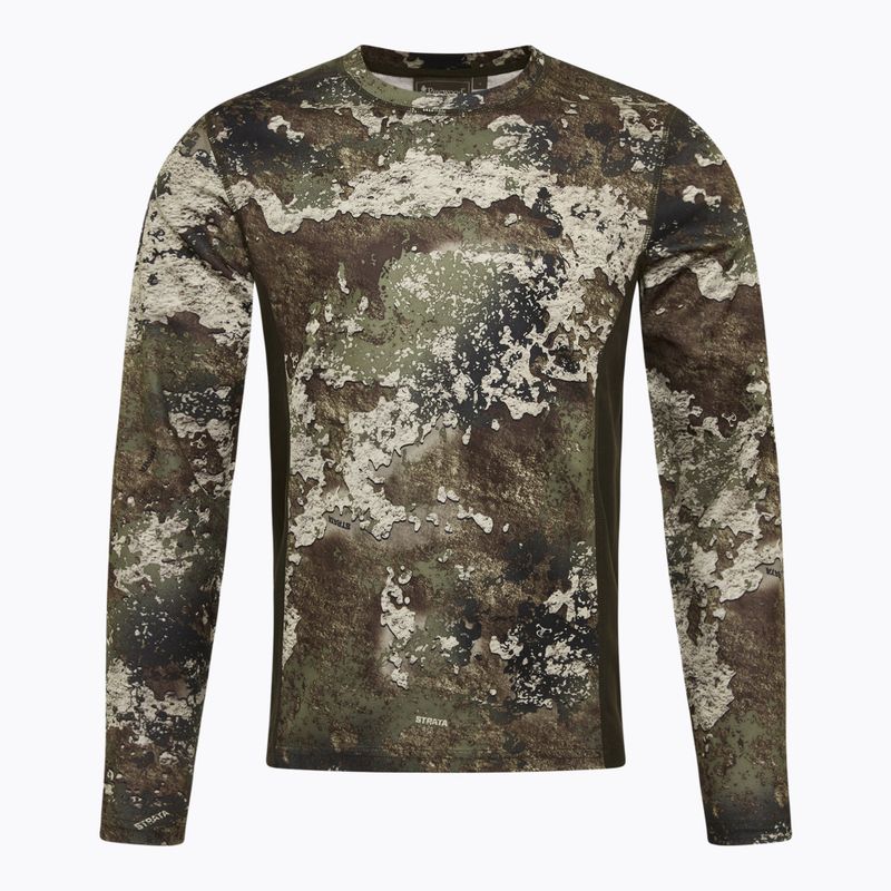Vyriški žygio marškinėliai ilgomis rankovėmis Pinewood Furudal Camou InsectSafe strata/moss green