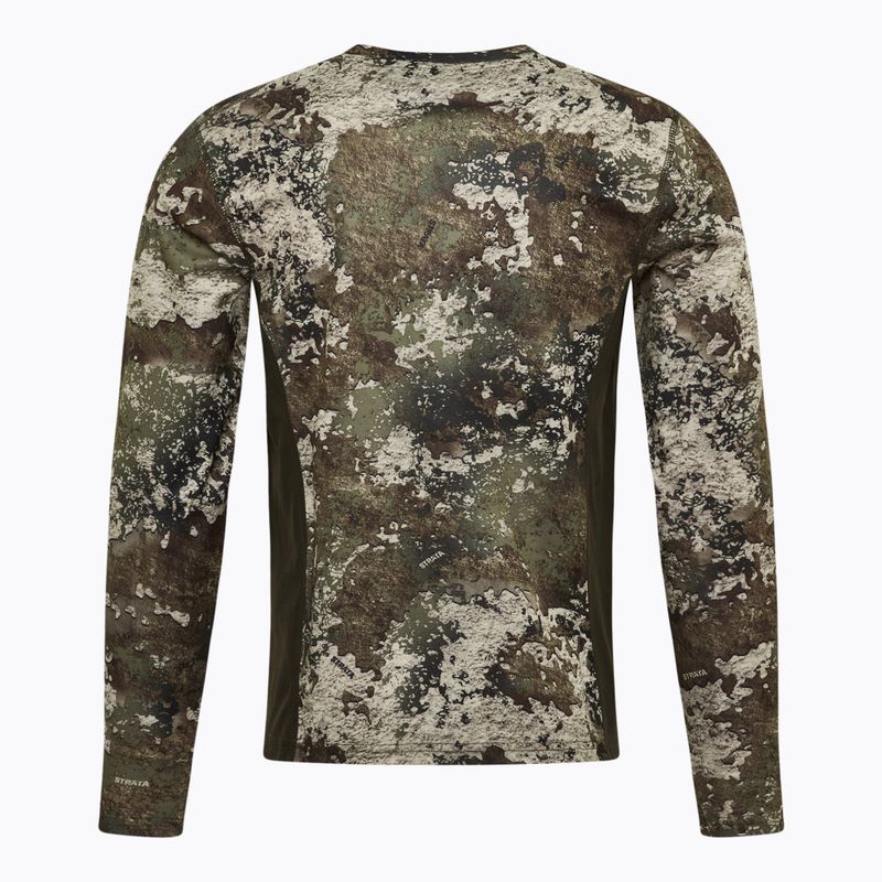 Vyriški žygio marškinėliai ilgomis rankovėmis Pinewood Furudal Camou InsectSafe strata/moss green 2