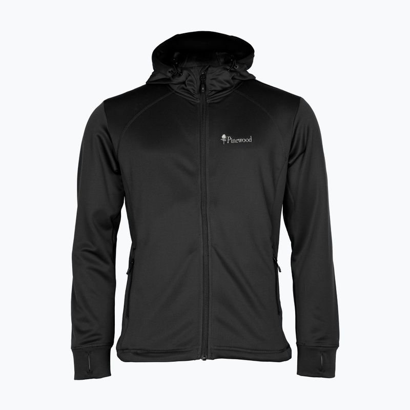 Vyriški Pinewood Finnveden džemperiai su gobtuvu trekking džemperis black 2