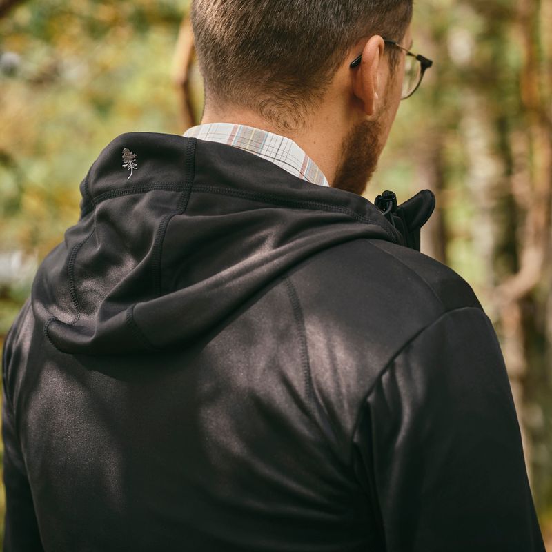 Vyriški Pinewood Finnveden džemperiai su gobtuvu trekking džemperis black 5